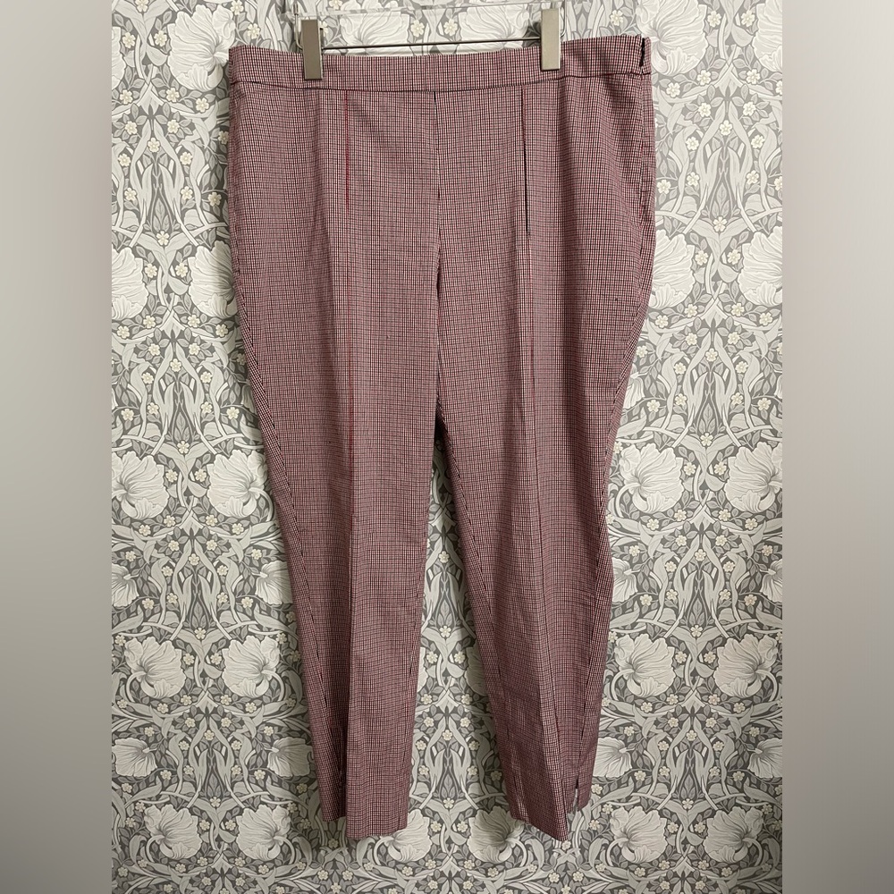 Brooks Brothers Mauve Pink Houndstooth Cropped Trousers